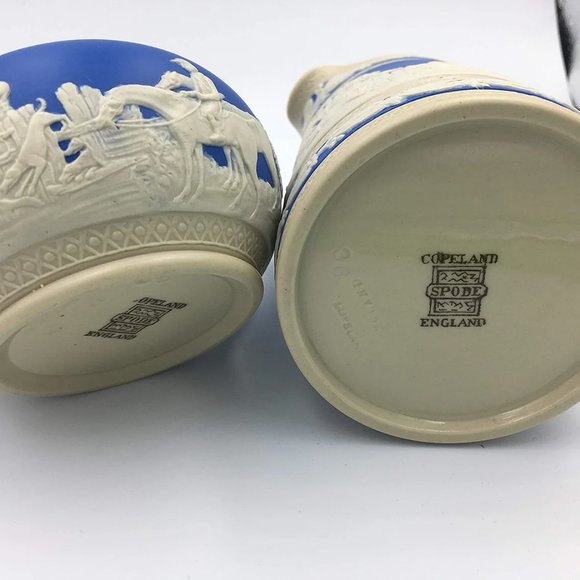 COPELAND SPODE JASPER Hunting Scene Jug And Creamer - Picture 6 of 7